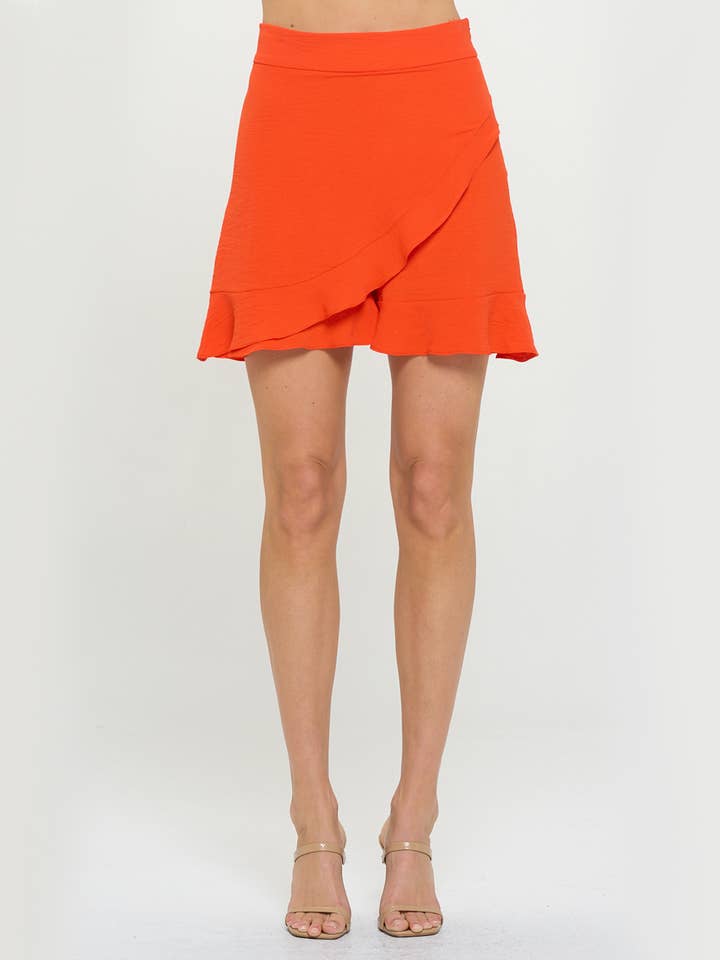 Mini Airflow Asymmetrisk Ruffle Shorts för wholesale av 07/2004