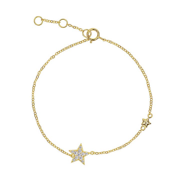 Bracelet éclat double étoile pour la vente par Inspirit Designs