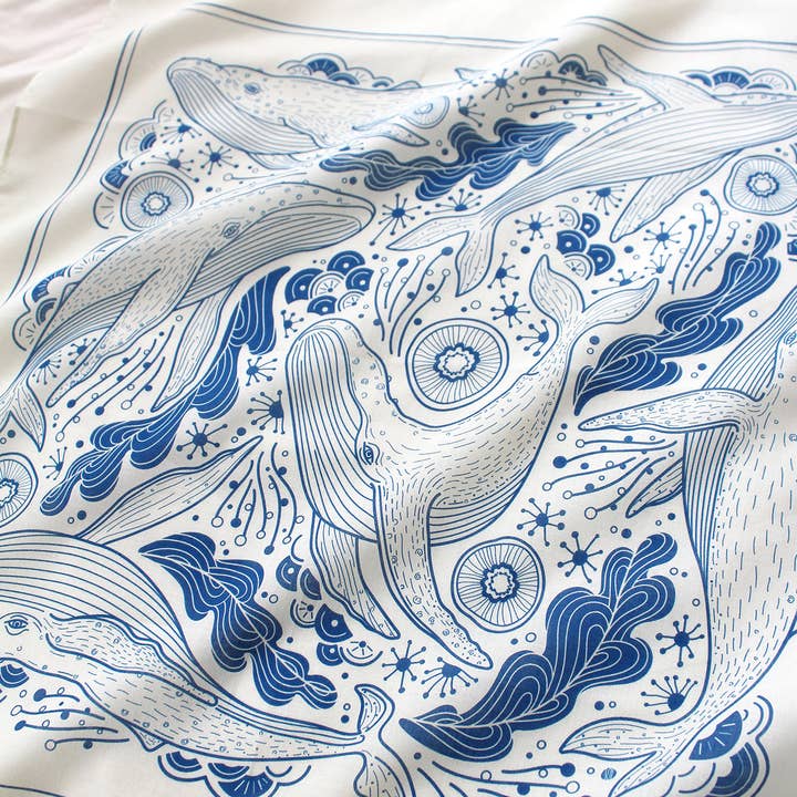 Whale, and the Ocean Bandana Scarf (Off-White) and other Purchase Wholesale blue bandanas. Free Returns & Net 60 Terms on Faire trending on Faire.