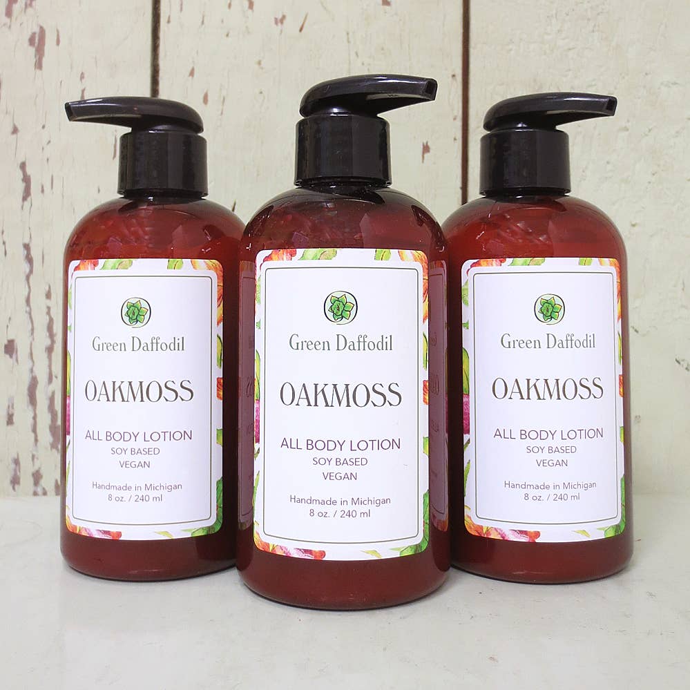 Green Daffodil Bath & Body - Wholesale Body Cream/Lotion - Oakmoss Soy Lotion Pump Bottle1