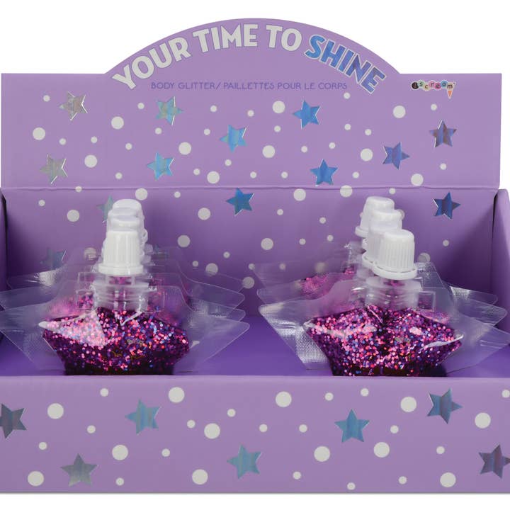 TIME TO SHINE BODY GLITTER PDQ - 8 PC for wholesale by Iscream