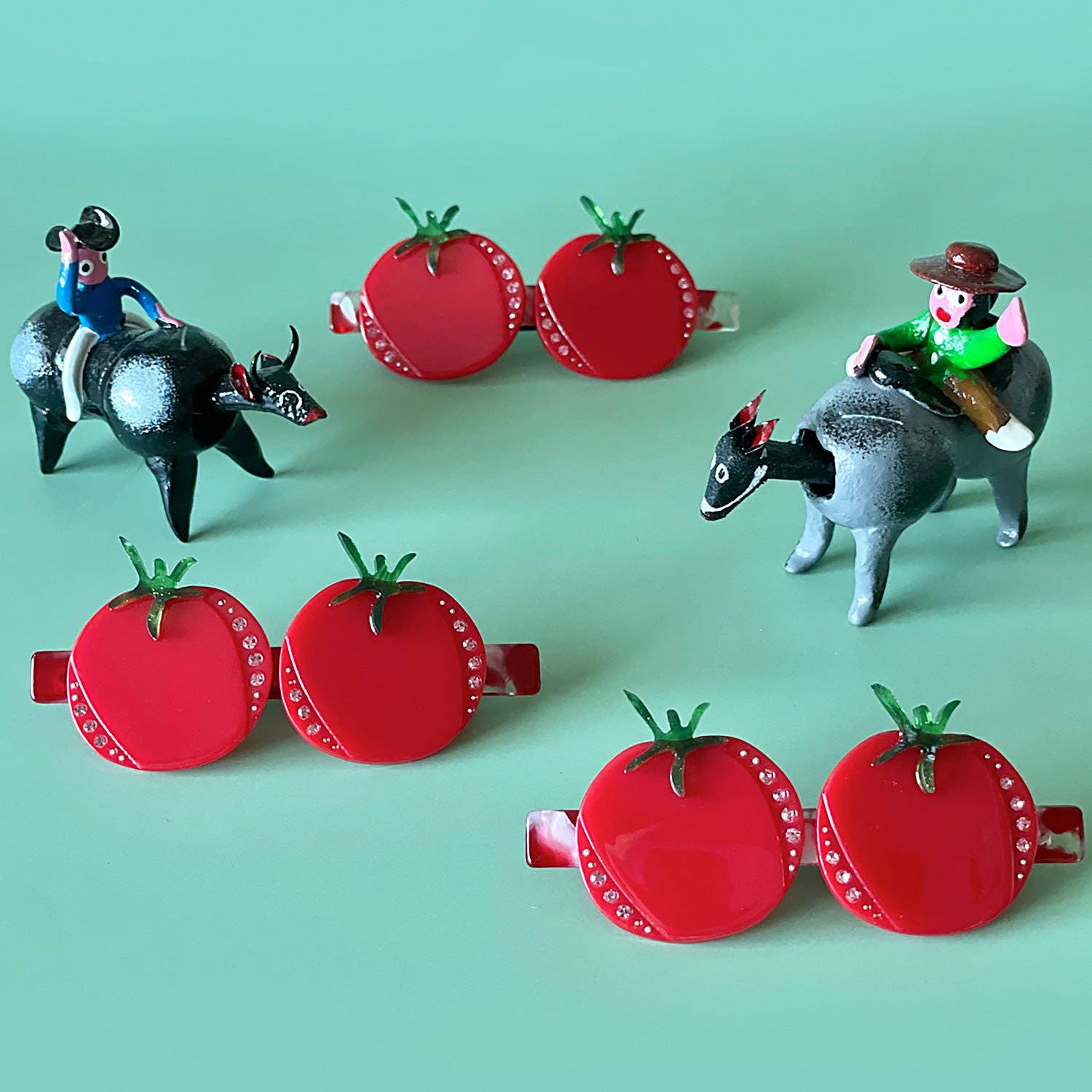 Centinelle - Wholesale Hair Clip - Women's - Tomatoes Hair Barrette3