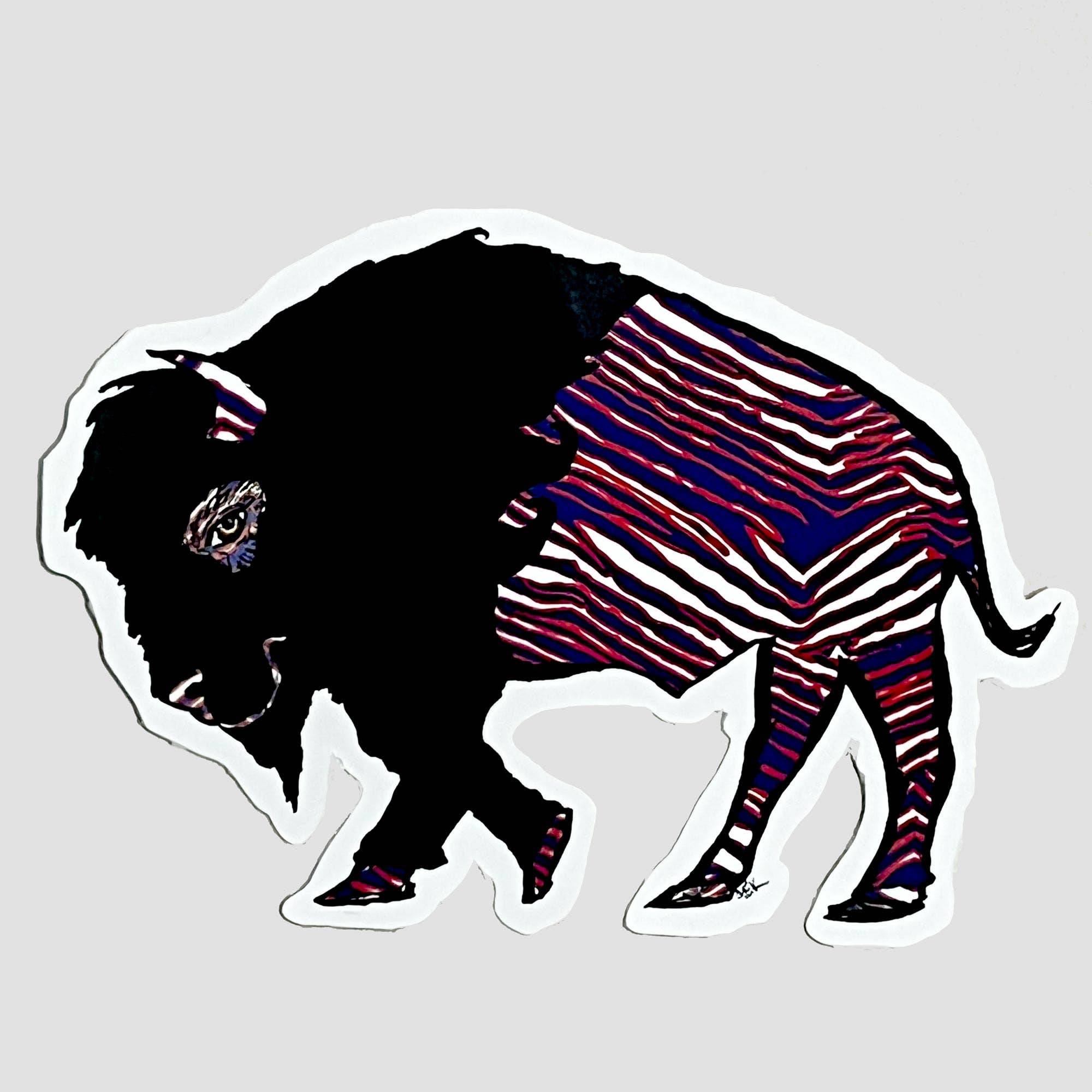 Alison E. Kurek - Wholesale Sticker - Football Inspired Buffalo Die Cut Waterproof Vinyl Sticker1