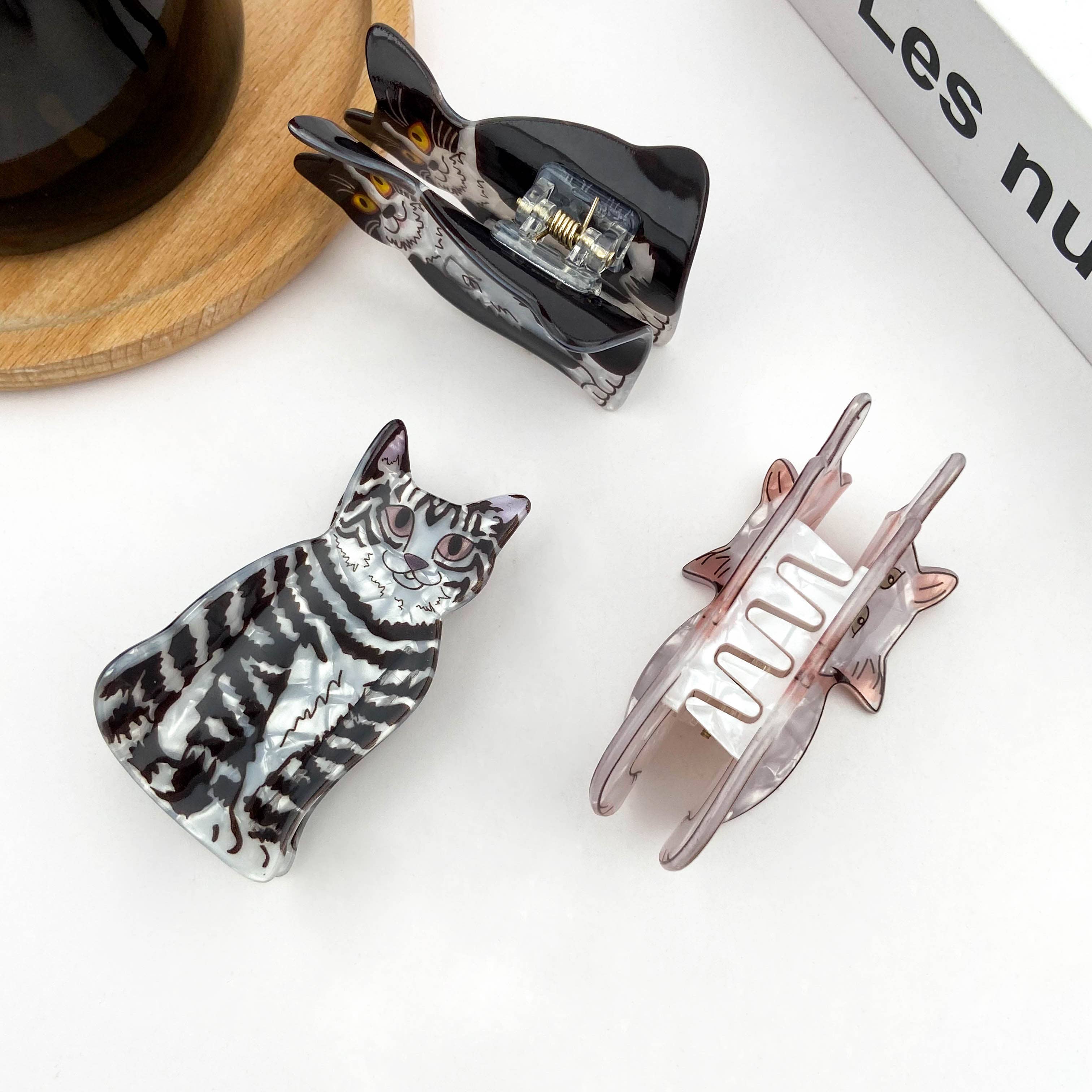 TheDivaSoap - Wholesale Hair Clip - Women's - Cute Kitten Series Printed Hair Clip, Adorable Cat Claw Clip2