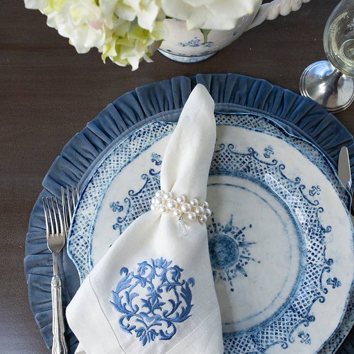 Arte Italica & Crown Linen Designs - Wholesale Dinner Plate - Burano Dinner Plate - New Color
