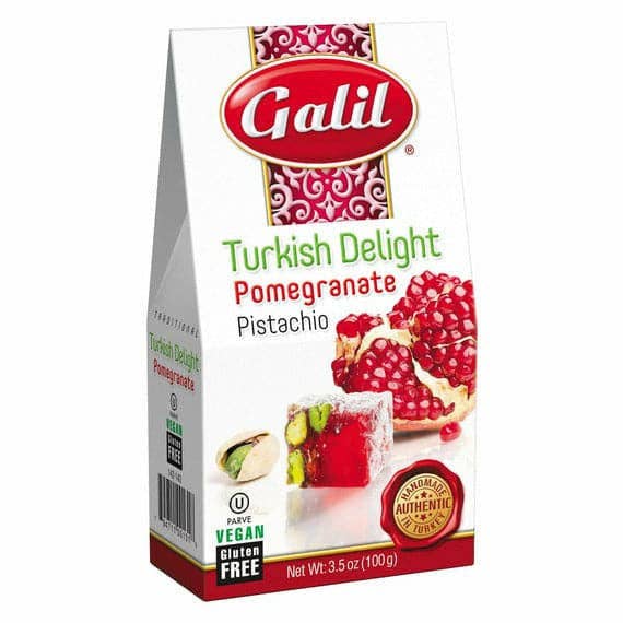 Galil Brands - Wholesale Gummy - Pomegranate Pistachio Turkish Delight | 3.5 oz | Galil