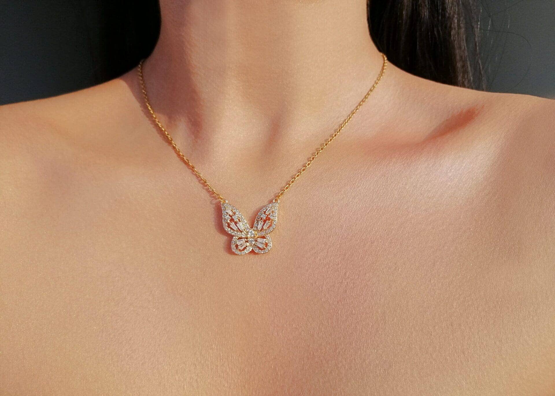 Divine Dulcet - Wholesale Pendant/Charm Necklace - "Dreamy Butterfly" | 24 Karats Pendant Necklace1