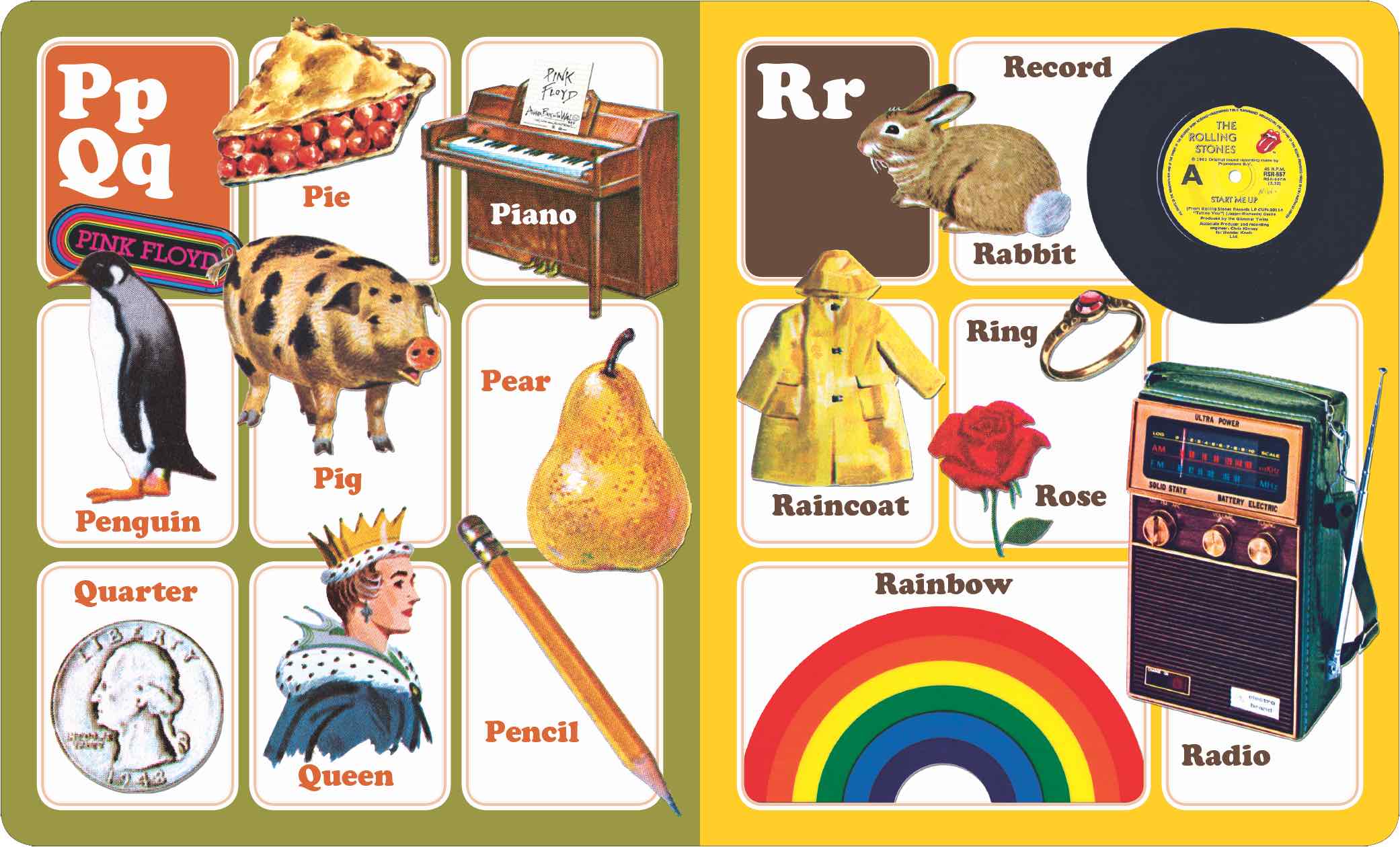 Laughing Elephant Books - Vente Livre pour bébés et tout-petits (jusqu'à 2 ans) - Des pommes à Zeppelin : Un ABC rock ! - Livre cartonné pour enfants2