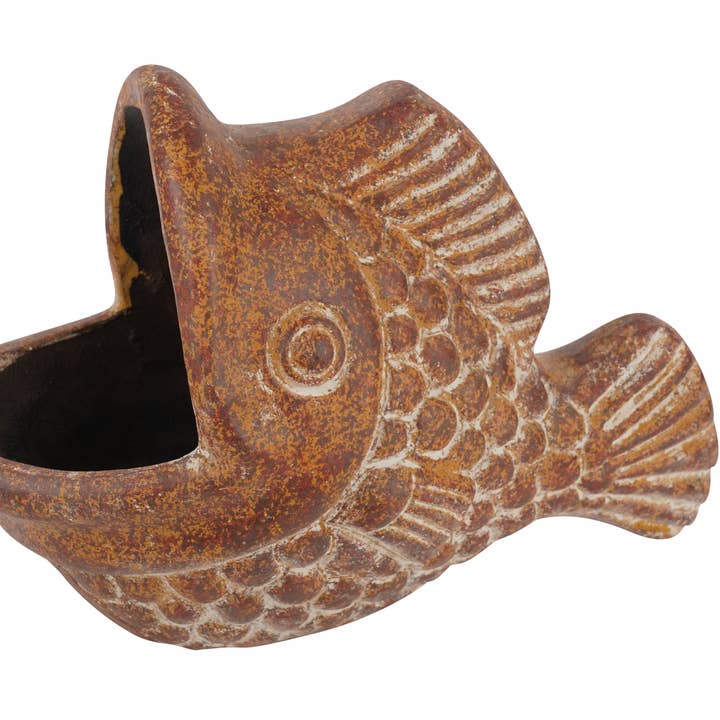 My Amigos Imports - Wholesale Plant Pot - Bonnie the Big Mouth Planter Fish-Garden-Clay-16Wx8Dx11H in.