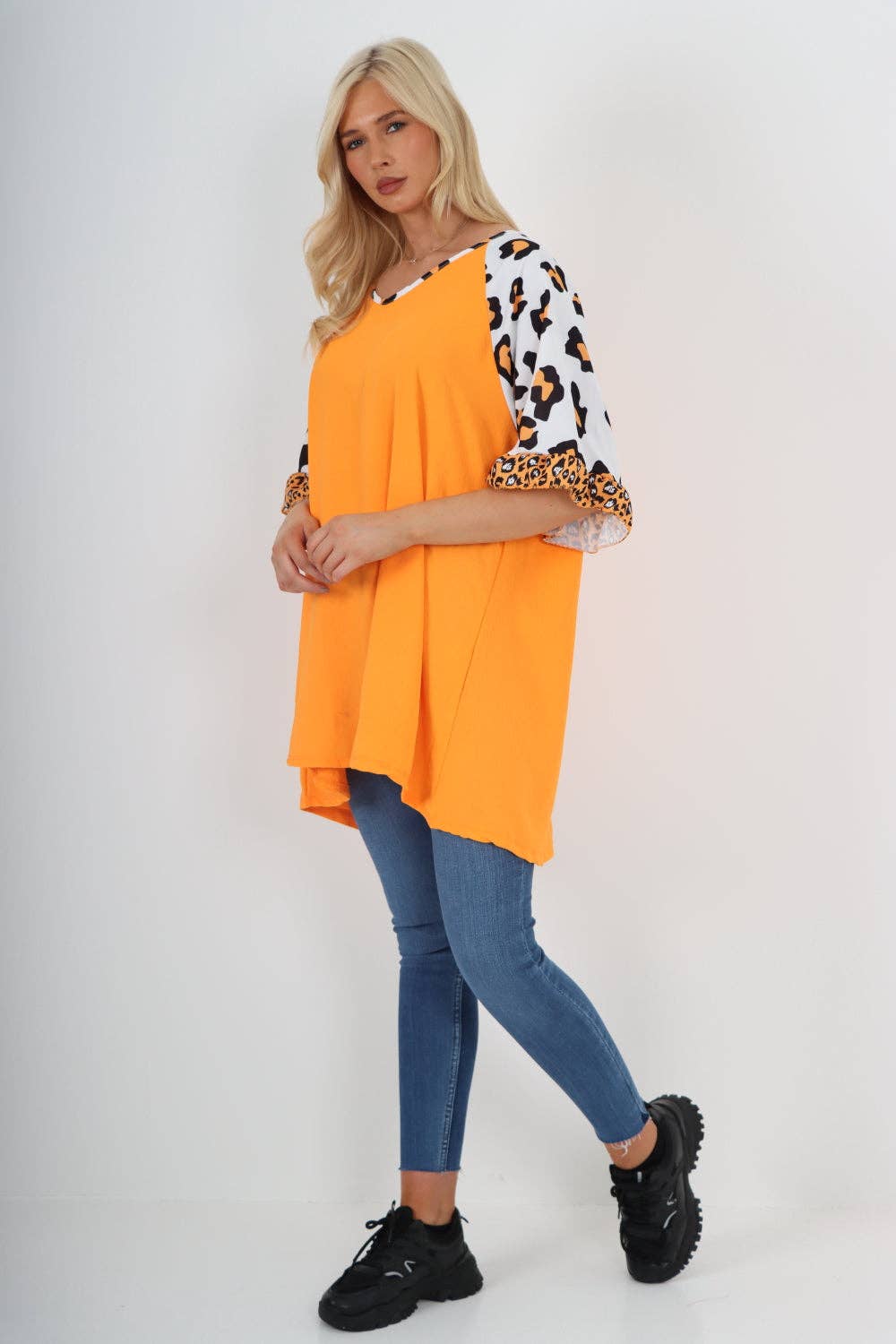 Miss Bold – wholesale Tunic – Women’s – Italian Animal Printed Sleeve Tunic Top29