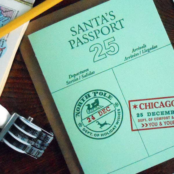 a. favorite design - Wholesale Christmas Card - santa's passport - chicago pack/62