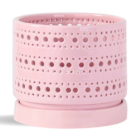 Moon Gate Orchid Planter, Pastel Baby Pink - Case Of 6 for wholesale by Pacific Home & Garden