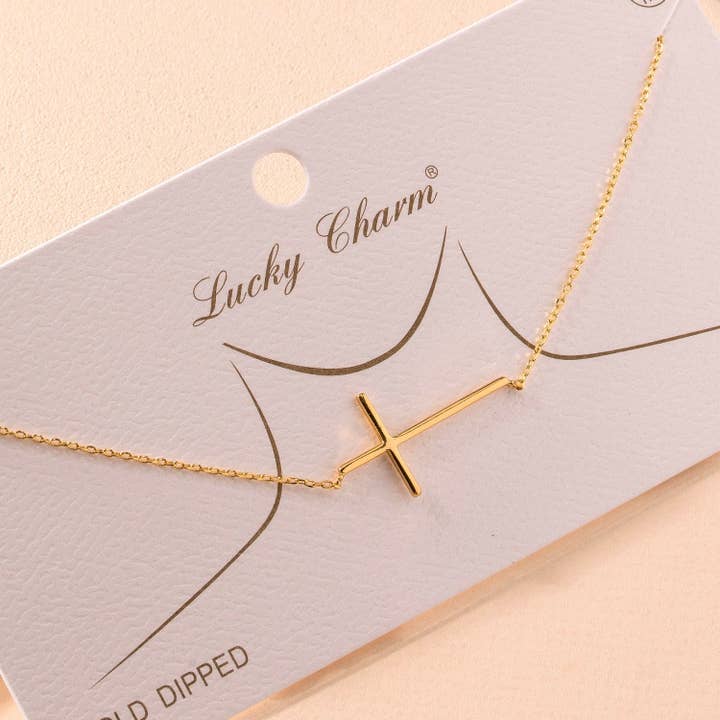 Ciondolo a Croce Orizzontale Collana Ciondolo/Collana Oro per la vendita all'ingrosso da parte di Verita Lane