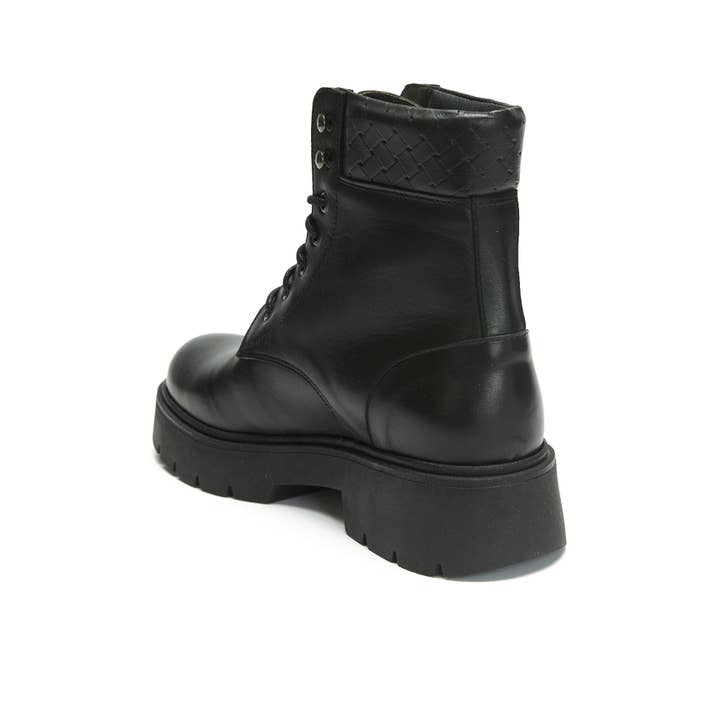 Frank Daniel - Wholesale Combat/Military Boots - Women's - Women's black lace-up boot. Made in Italy. FD38362