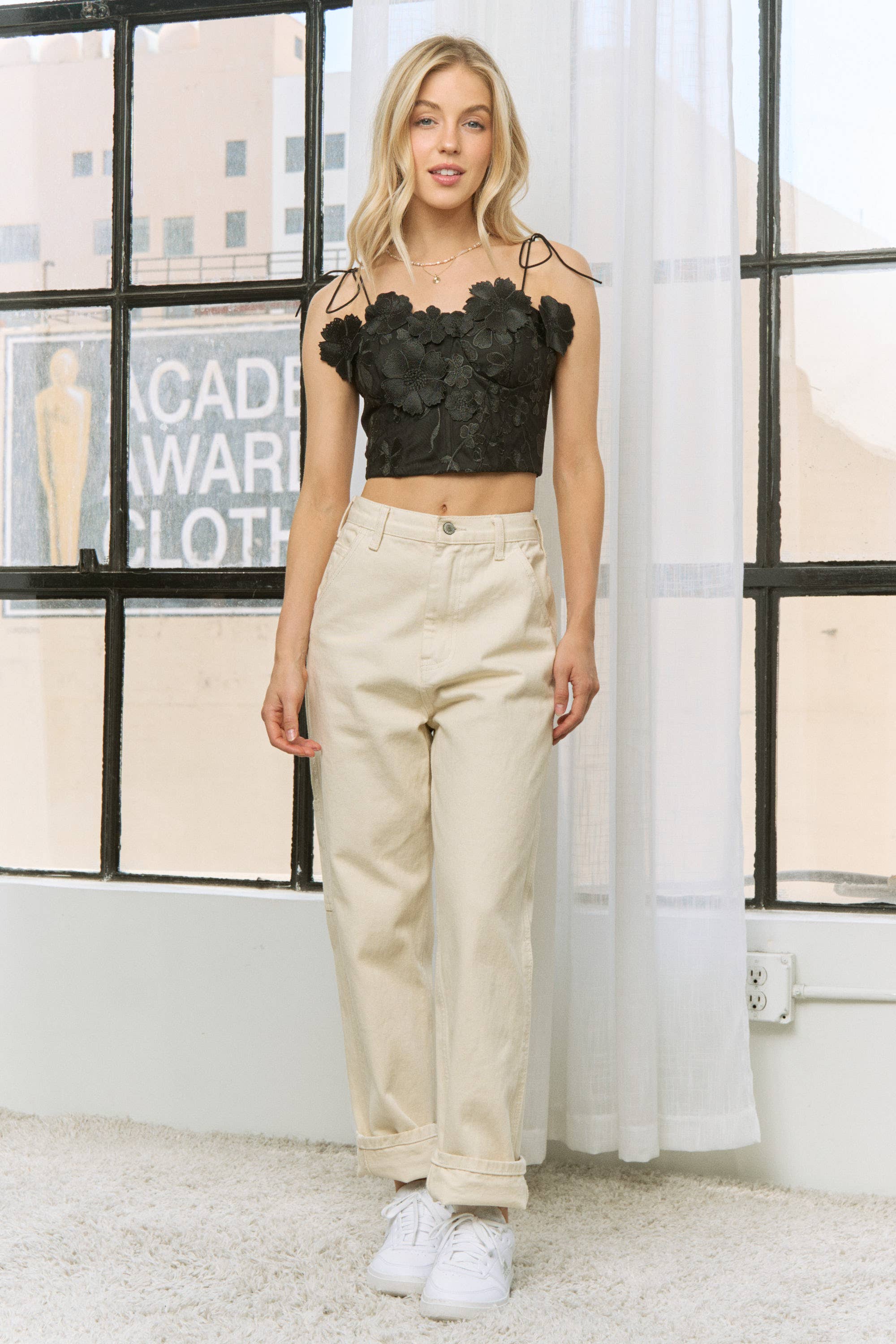 Sweet Generis - Wholesale Tanktop - Dames - Top met 3D bloemenborduursel en corset12