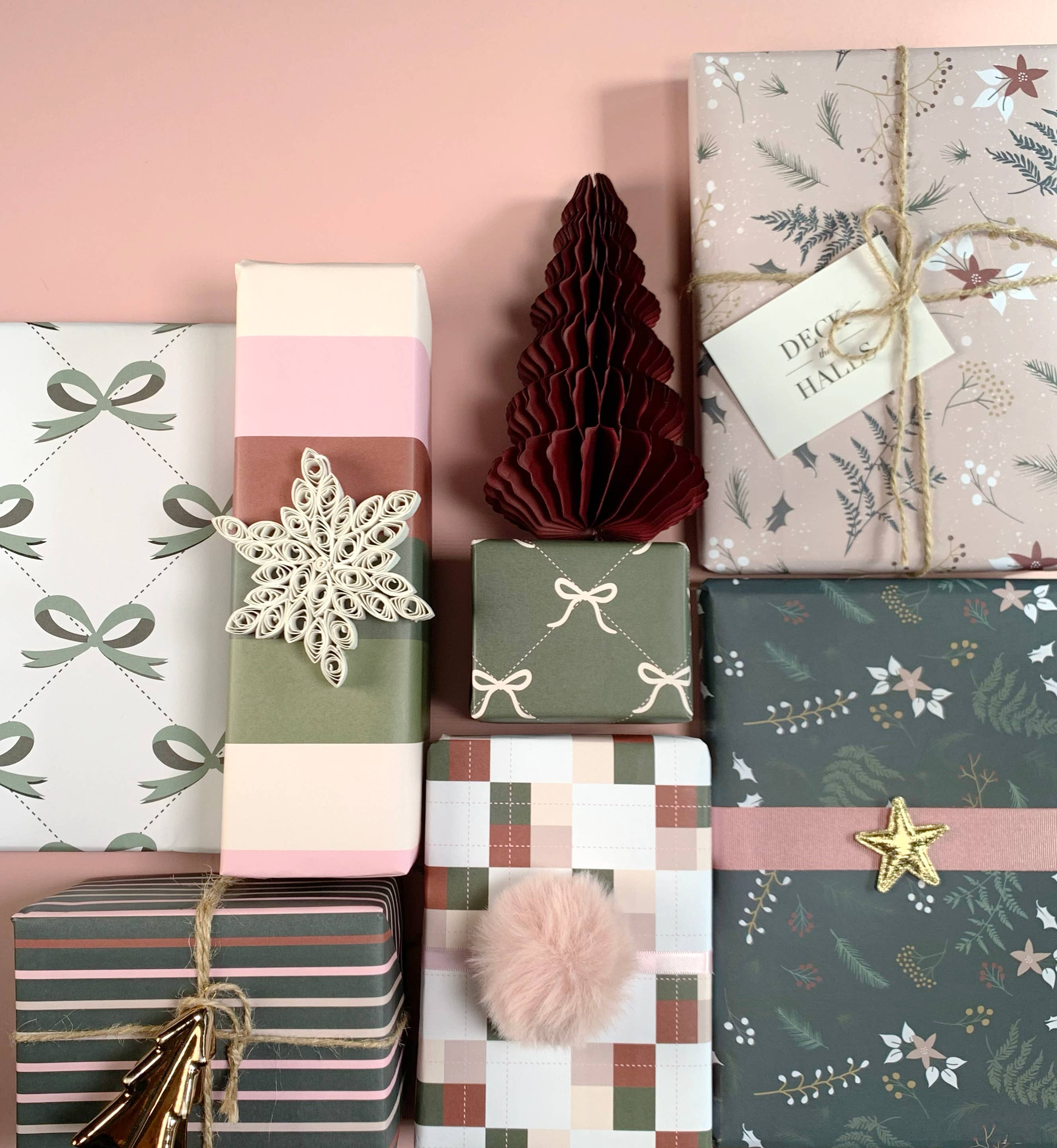 Pixel & Bloom - Wholesale Wrapping Paper Roll - Wrapping Paper / Gift Wrap - The Festive Stripe4