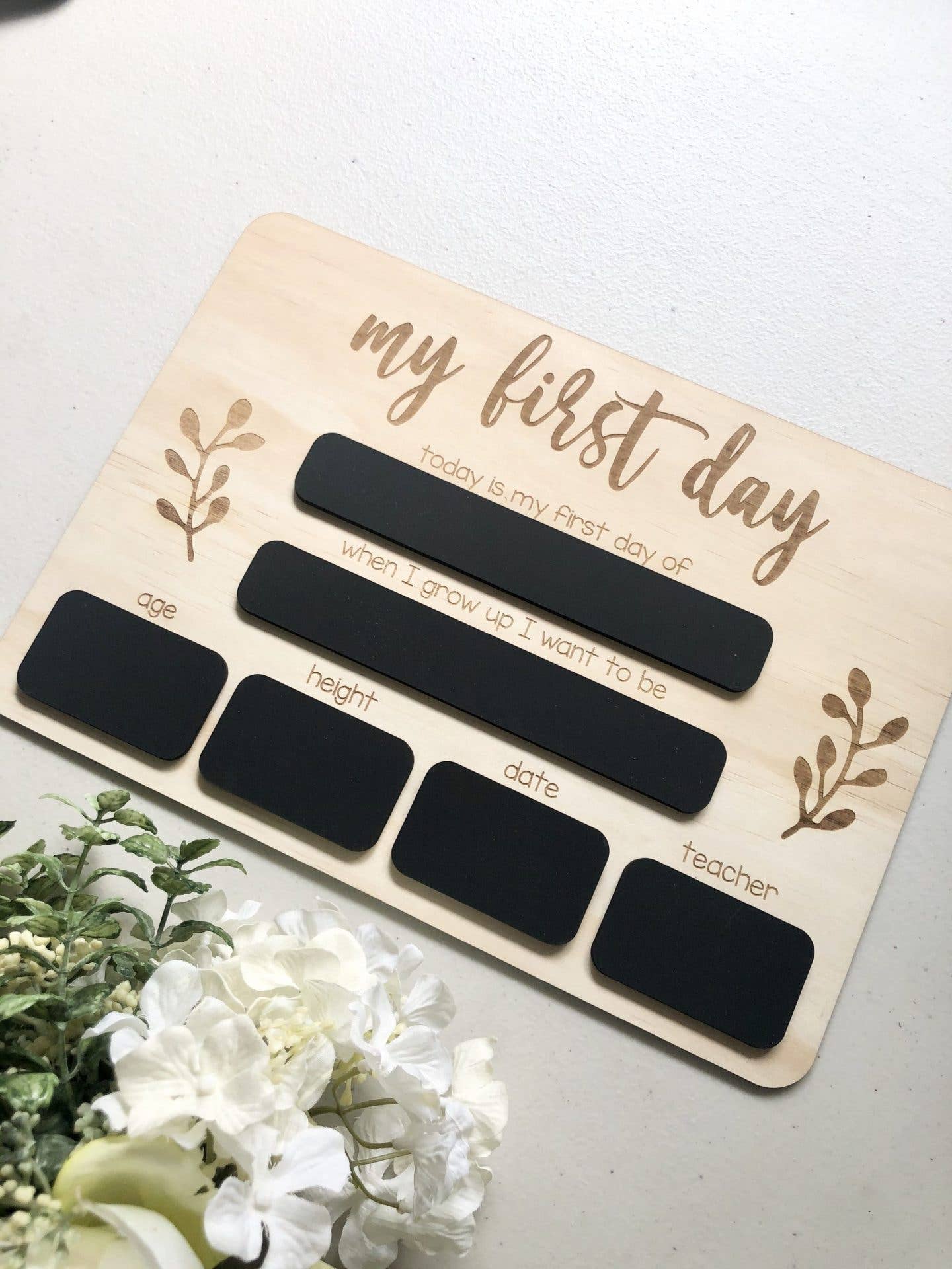 Timber Tinkers - Wholesale Milestone Art/Keepsake - Kids & Baby - First Day of School Board3