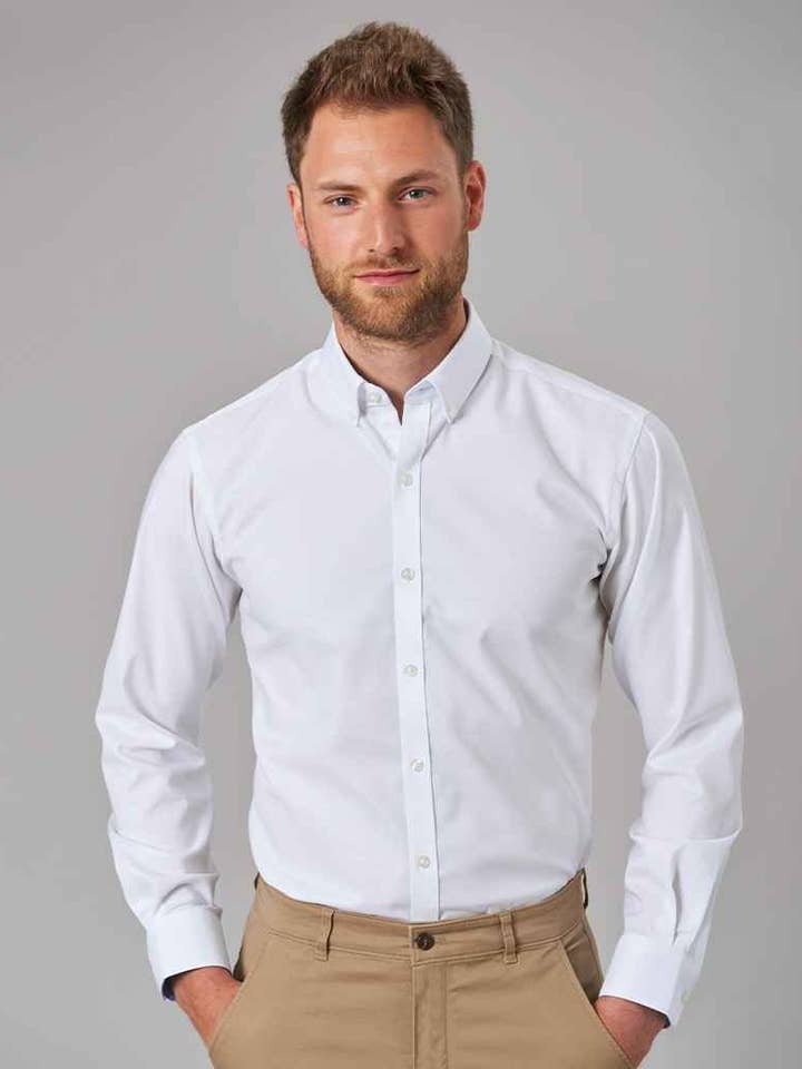Pierre Francis – wholesale Skjortor – Herr – Brook Taverner - Lawrence Långskjorta Stretch Oxford-skjorta