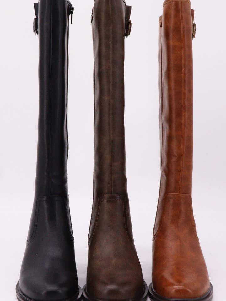 Mars Sky Shoes Wholesale - Wholesale Boots - Women's - Bamboo CITYWALK-11 Women Buckle Strap Knee High Riding Boots-12 Pairs Pack-31.35/Pair1