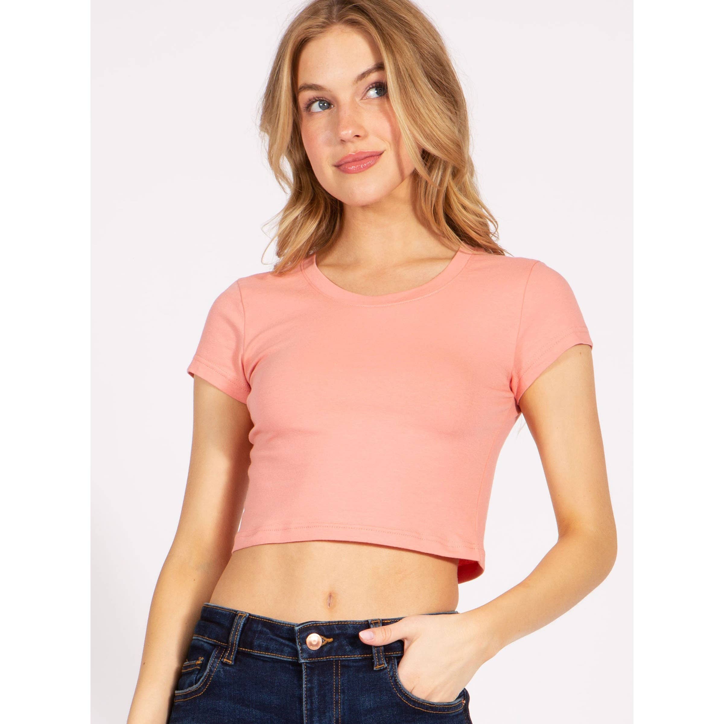 Timeless - Wholesale T-Shirt - Women's - Crop Top Baby Tee T-Shirt5