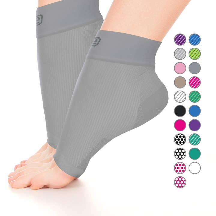 Manchon de cheville pour fasciite plantaire unisexe|Haute compression|Gris pour la vente par Go 2 Socks