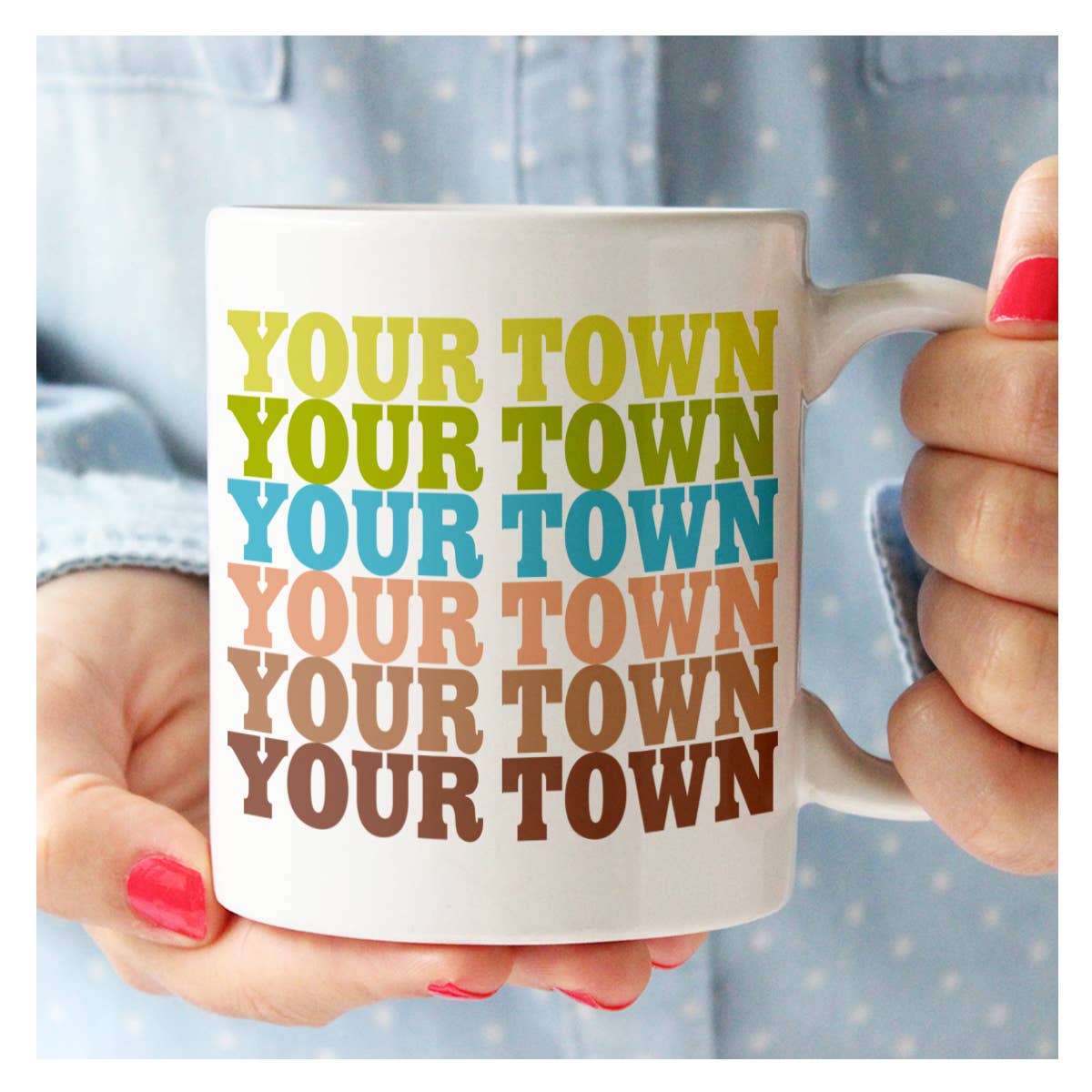 Rock Scissor Paper - Wholesale Coffee Mug - Personalized City Ceramic Mug - Supergraphics name drop2