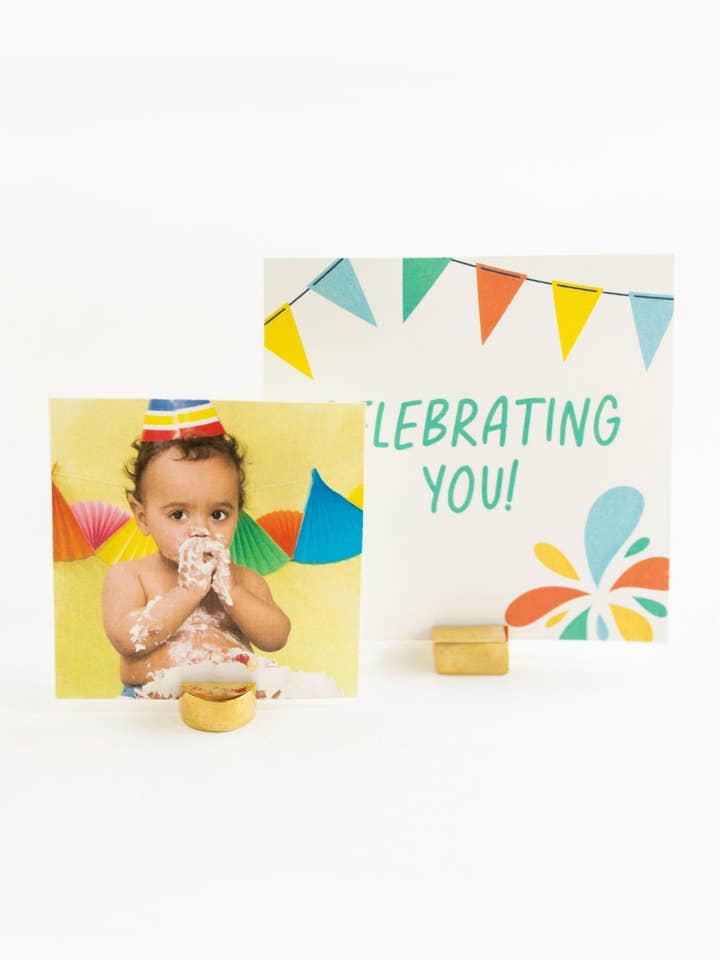 Brass Photo + Card Holders | Set of 2 for wholesale by Mercy House Global