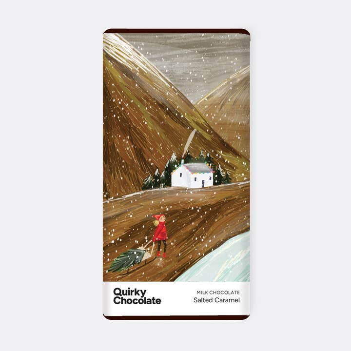 Quirky Chocolate - Vente Barre chocolatée - Barres de Collaboration - Joy Nevada (Caramel Salé 100g)2