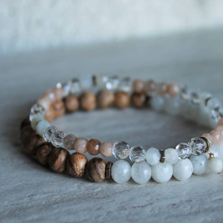 Moonstone + Sunstone Stapelset för wholesale av Woven Stone Co.