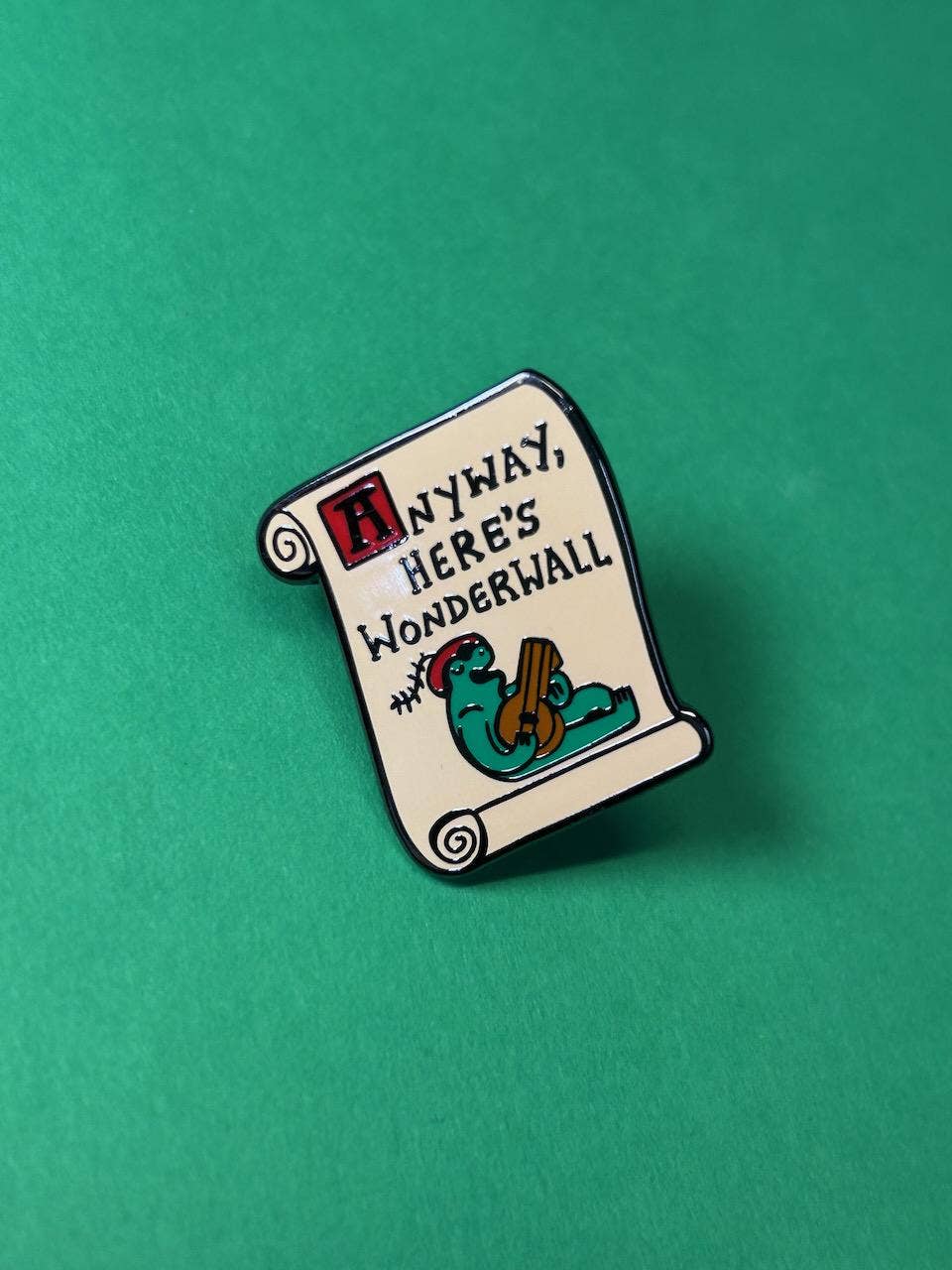 2B Or Not 2B - Wholesale Lapel Pin/Button - Wonderwall Frog Lute Jester Enamel Pin4