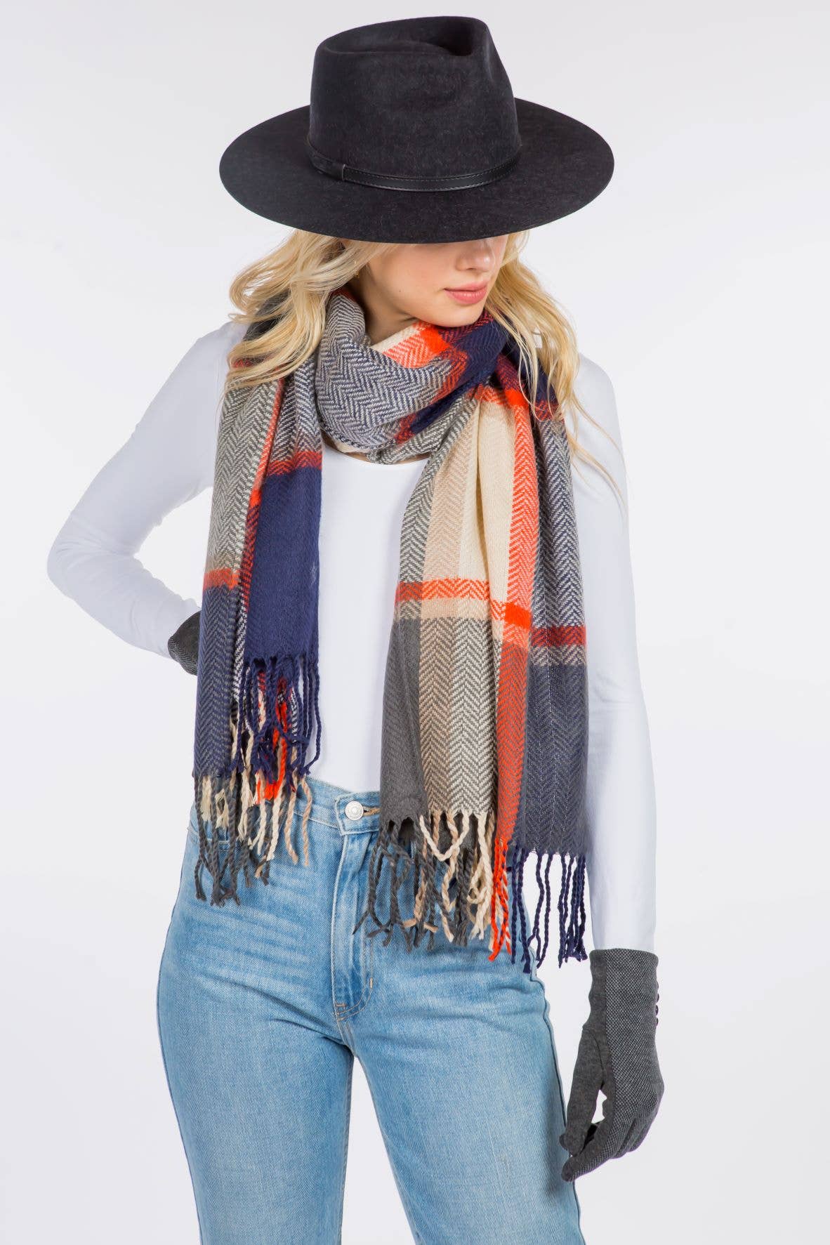 Jeanne Simmons Accessories - Wholesale Fedora - Women's - Western Fedora Stiff Brim 100% Wool Felt 7907 Hat Winter4