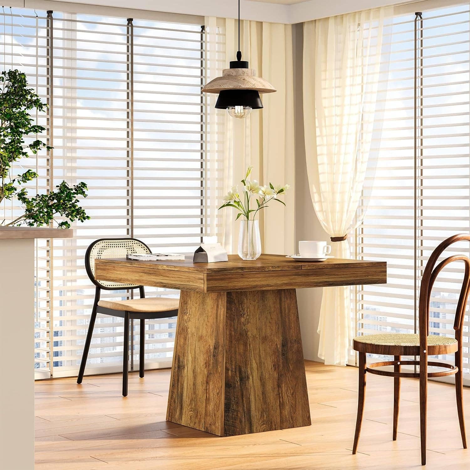 Walnut 31 5 Inch Farmhouse Dining Table For Small Spaces for wholesale on Faire2