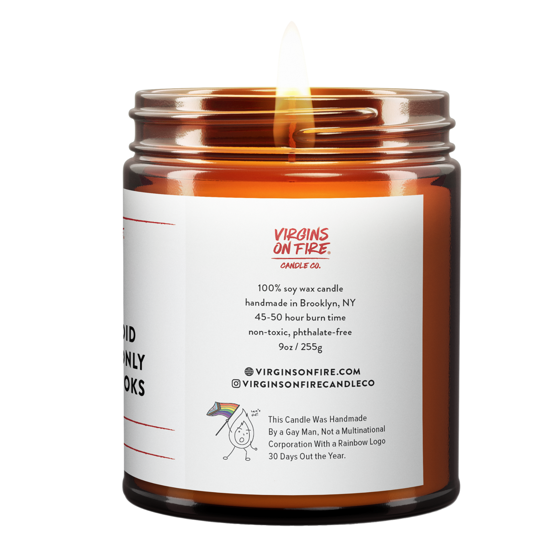 Virgins On Fire Candle Co. - Wholesale Jar/Filled Candle - DARK VOID FILLED ONLY WITH BOOKS (Amber & Rose) Soy Candle2