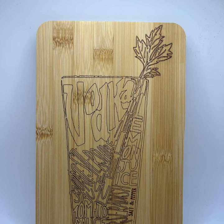 Bloody Mary Small Cutting Board for wholesale by The Cracked Pig