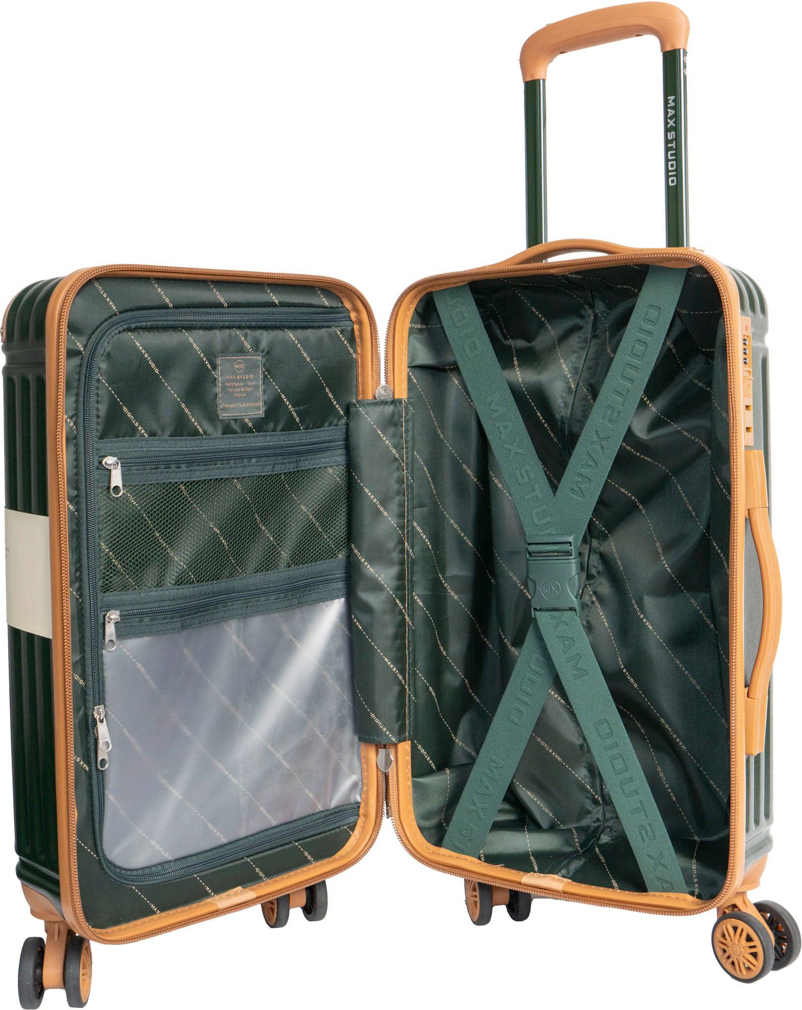  DUCK GREEN Max Studio ABS 3-Piece Luggage Set Santorini Collection for wholesale on Faire5