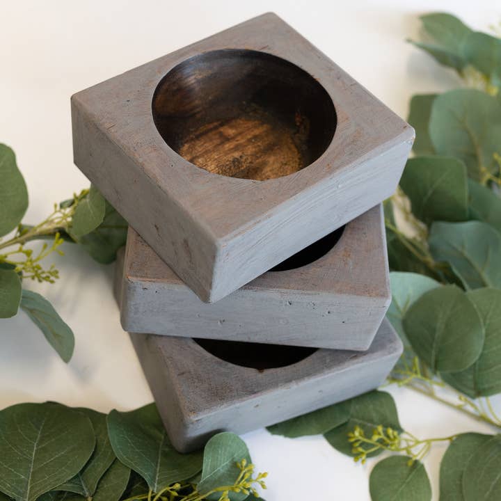 Forever Green Art - Wholesale Candle Holder - Wood Cheese Mold - 1 Hole