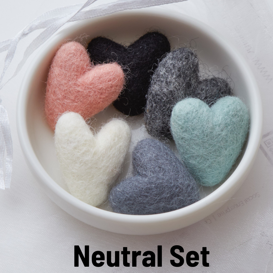Your Heart's Content - Wholesale Decorative Tabletop Object - Wool Heart Sets, Valentines Day, Bowl Filler, Gifts for Her2