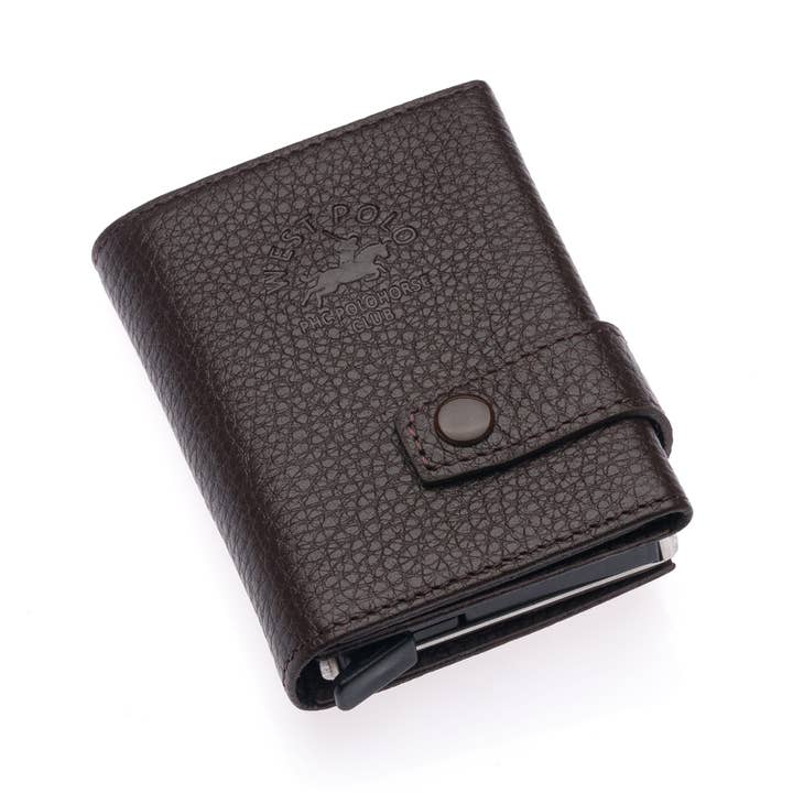 Westpolo Genuine Leather Unisex Wallet - Brown for wholesale by WESTPOLO