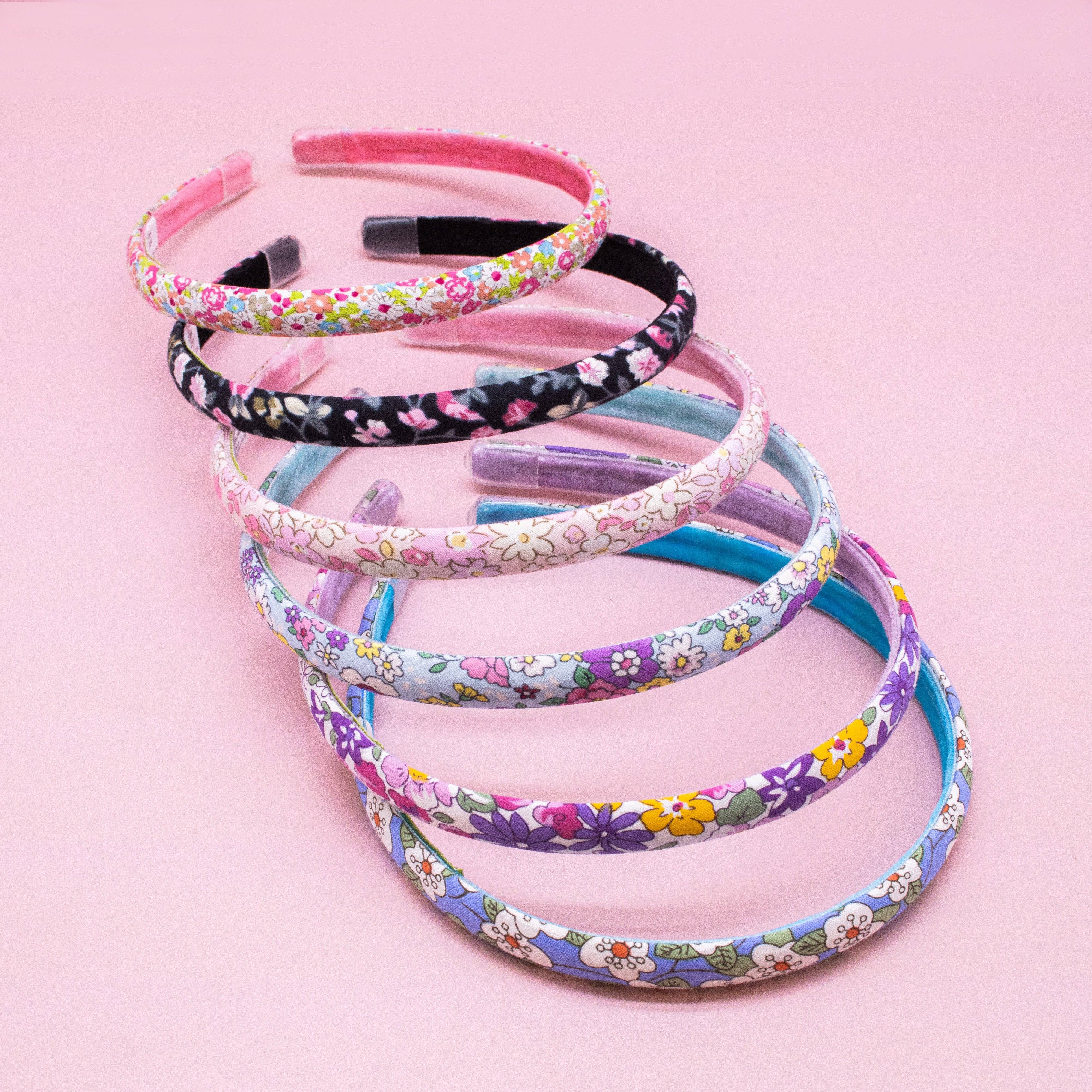 Frog Sac - Vente Serre-tête – enfant - Bandeau fin à fleurs - Accessoires pour cheveux antidérapants pour enfants27