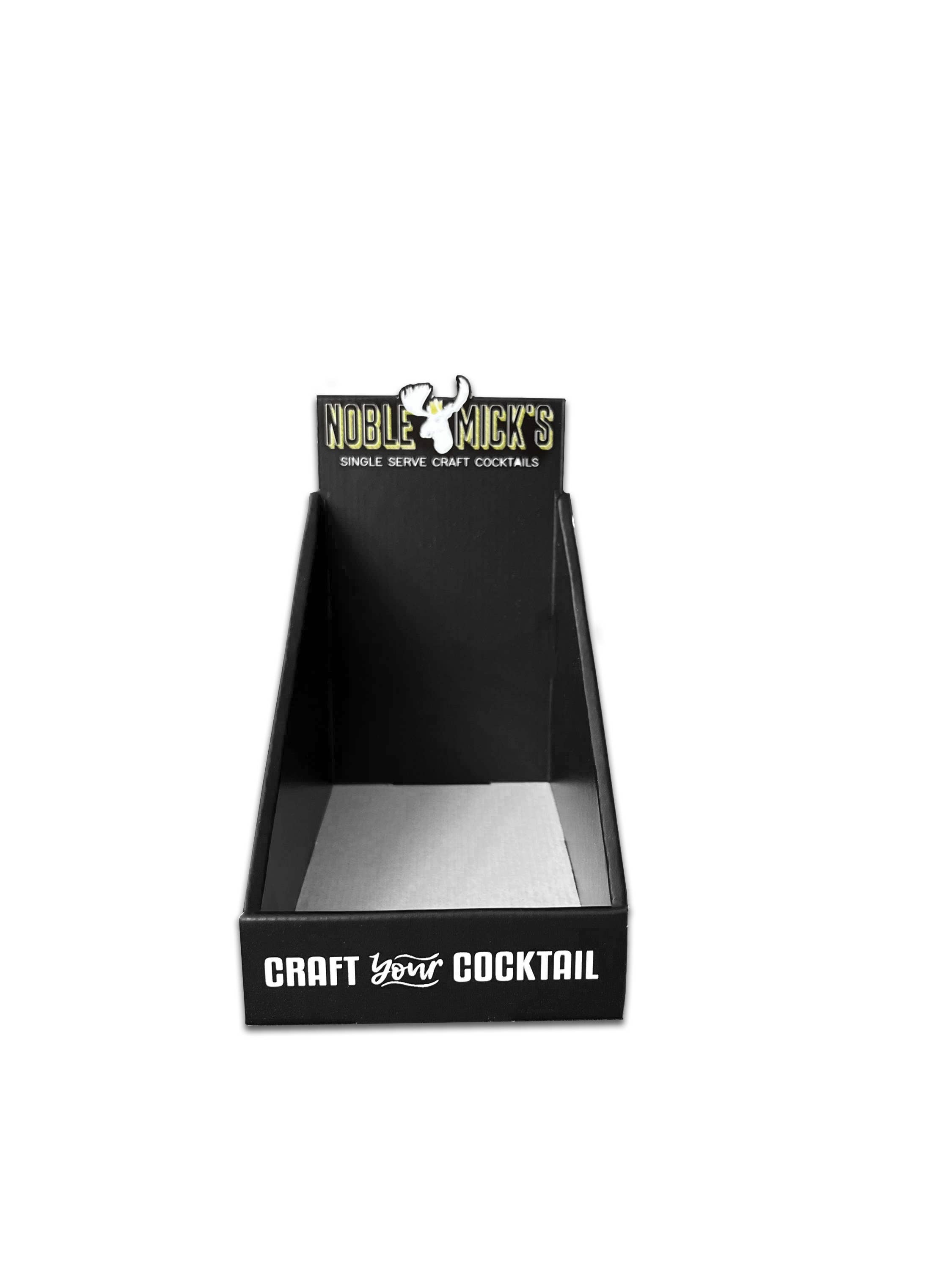 Noble Mick's - Craft Beverage Company - Wholesale Retailer Display - Food & Drink - Display Box (Empty (Holds 2 Dozen+ Single Serve Cocktails)1