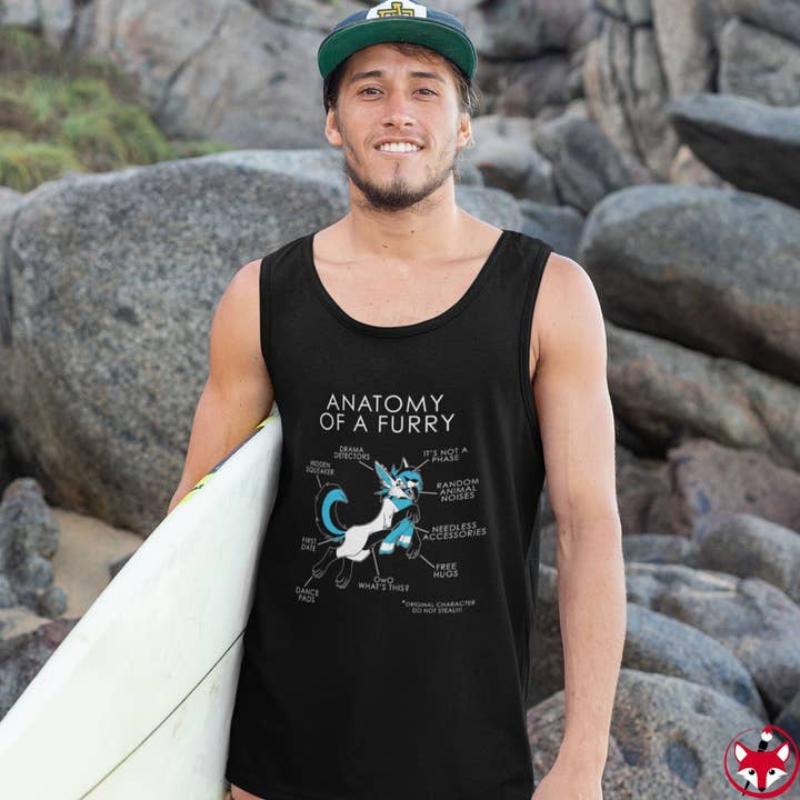 Furry Ljusblå - Tank Top för wholesale av Artworktee