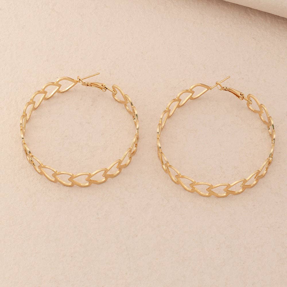 Kate Tuesday Jewelry – wholesale Hoop-örhängen – Heart Light Gold Hoops1