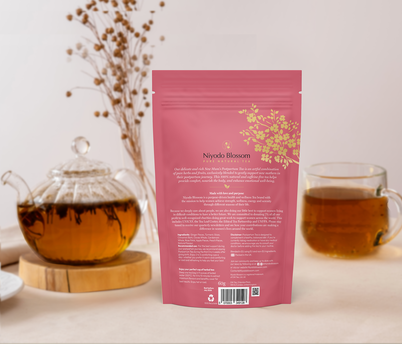 Niyodo Blossom - Wholesale Tea Bags - Postpartum Tea6
