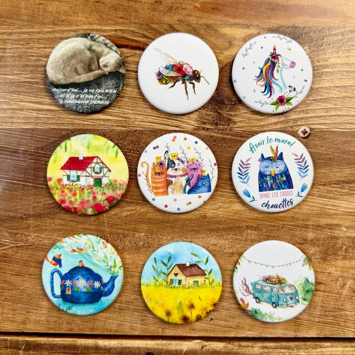 Magneet flesopeners met illustraties voor wholesale door Les cartes de Lulu