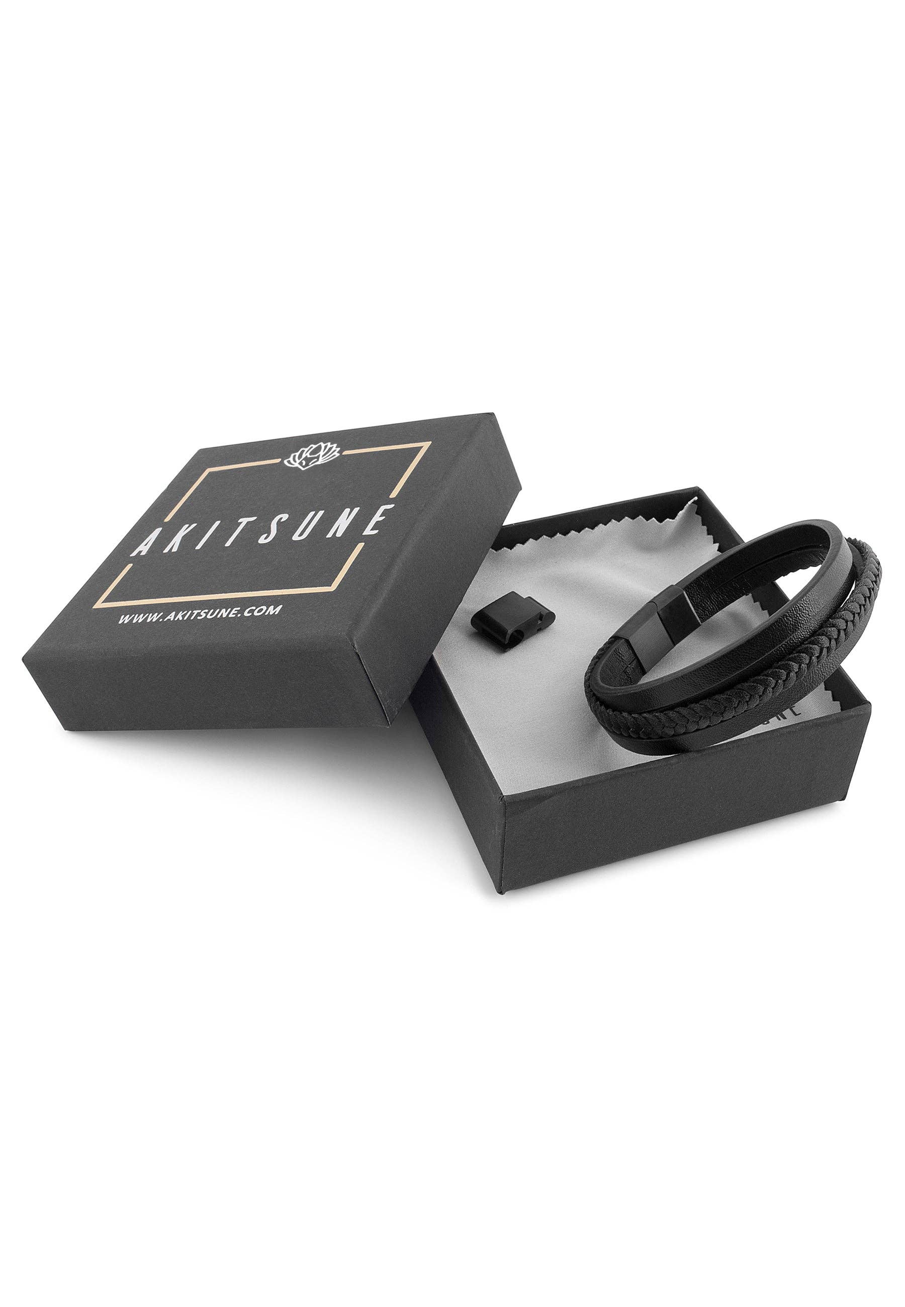 Blackskies - Wholesale Bangle Bracelet - Pathfinder Synthetic Leather Bracelet - Black Black3