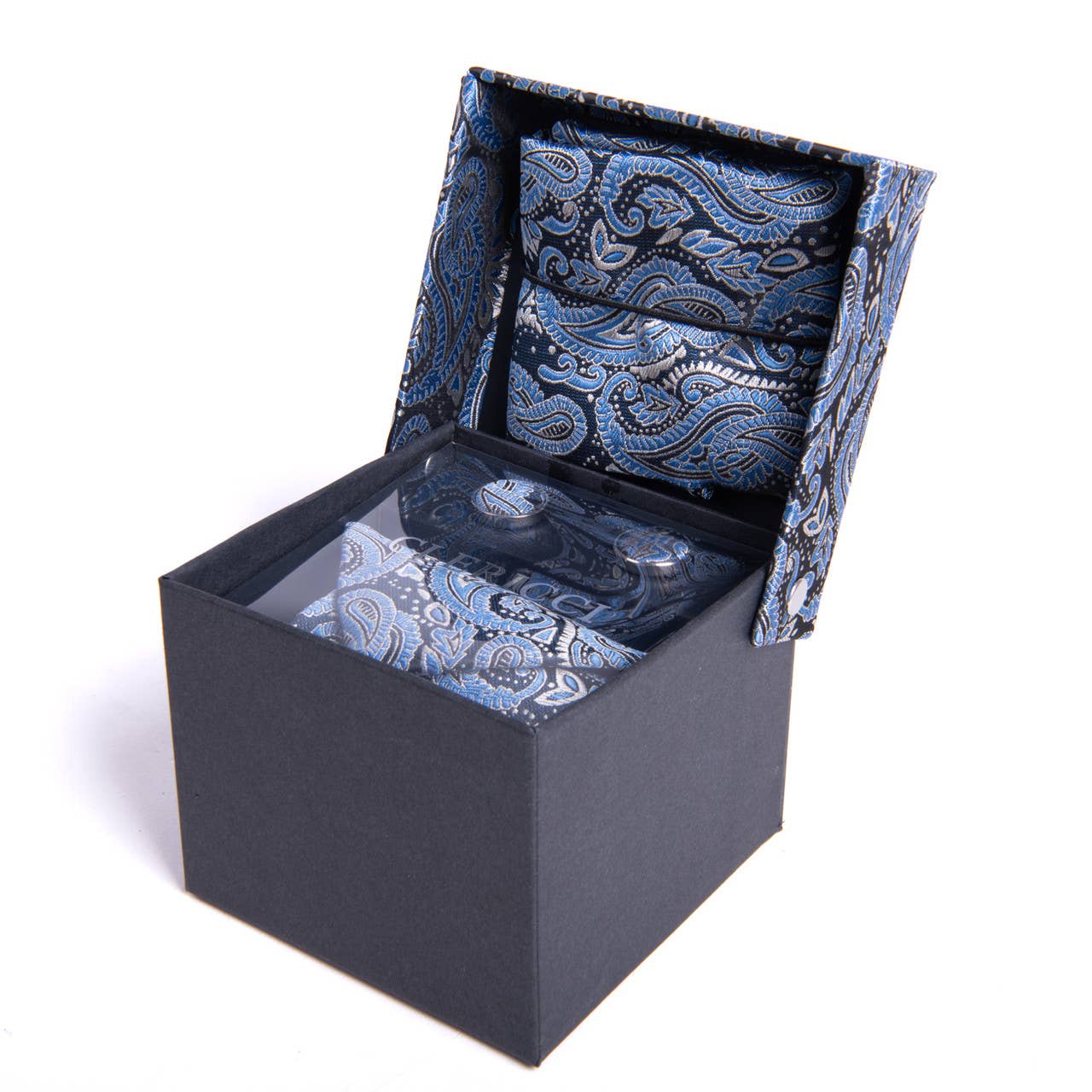 Selini New York - Wholesale Suit Set - Men's - 12pc Paisley Poly Woven Tie, Hanky & Cufflink Set3