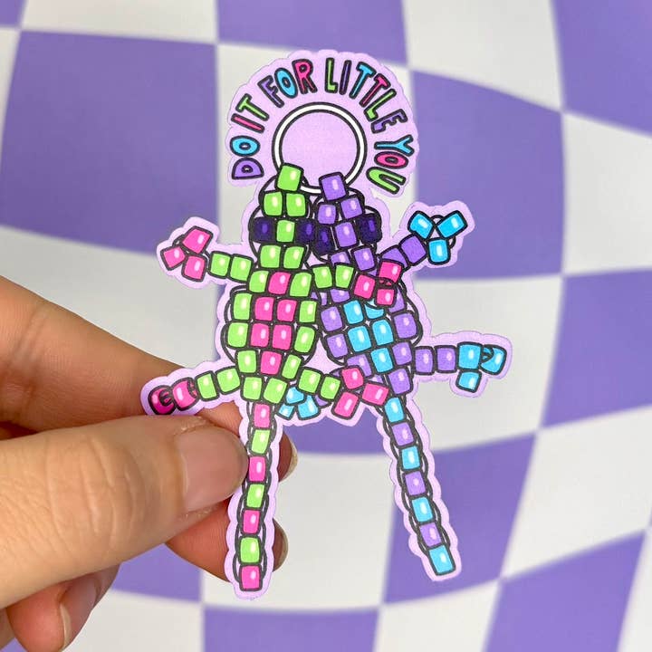 Hagedis Sleutelhanger Doe Het Voor Kleine Jij Sticker voor wholesale door Ordinary Joy Studio