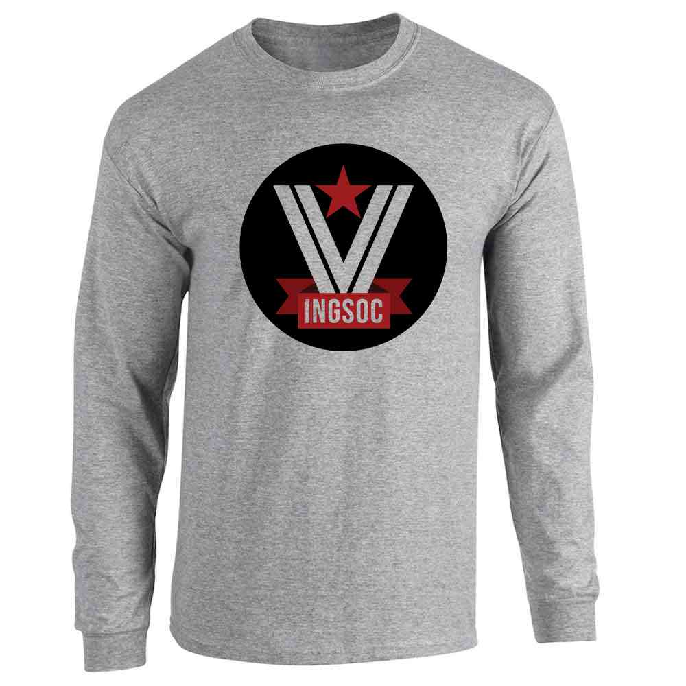 Pop Threads - Wholesale Graphic Sweatshirt - Unisex - INGSOC Logo Literature Books Long Sleeve7