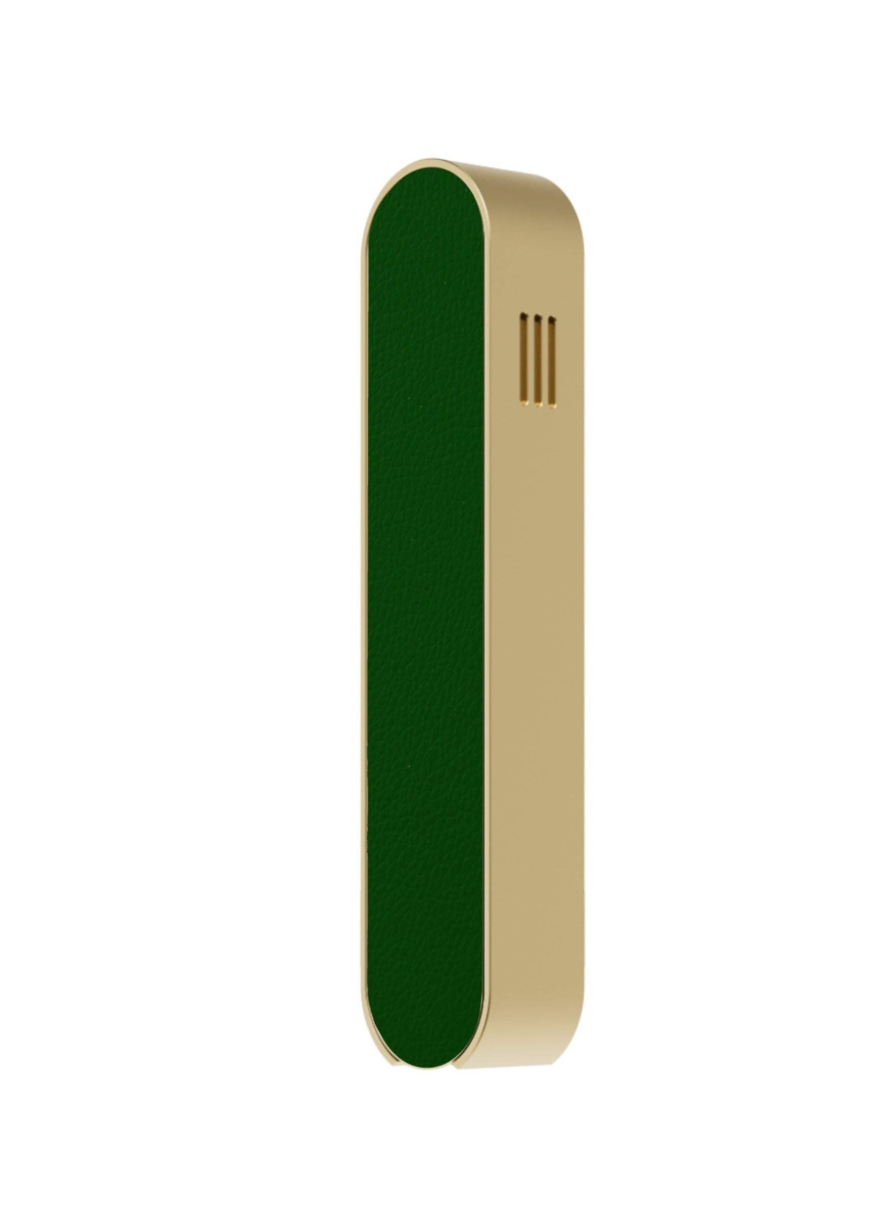 Uvtuvo - Vendita all'ingrosso Decorazioni da tavolo - Mezuzah moderna | Base dorata e rivestimento in pelle verde | Uvtuvo Mood | Judaica & Jewish Gifts0