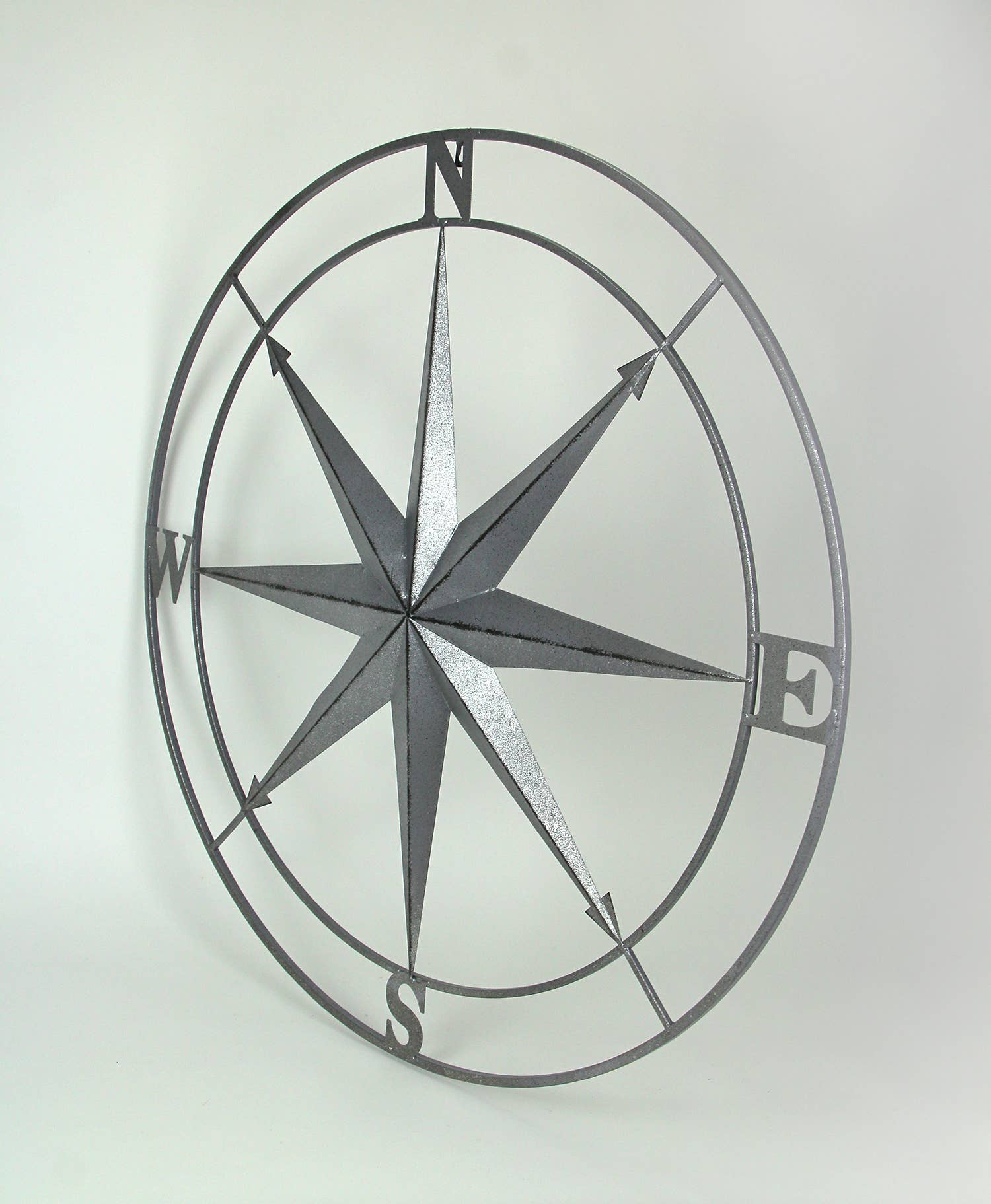 Zeckos - Wholesale Wall Accent - Galvanized Metal Nautical Compass Rose Wall Hanging 36 in.1